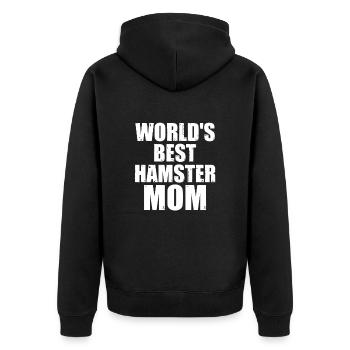 Hamster Pet Owner Animal Boys Girls Cute Hamster - Unisex Premium Organic Zip Hoodie - black - Back - Nico (187cm)