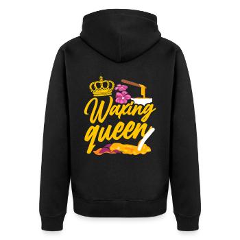 Esthetician Skincare Beautician - Unisex Premium Bio Zip Hoodie - Schwarz - Hinten - Nico (187cm)