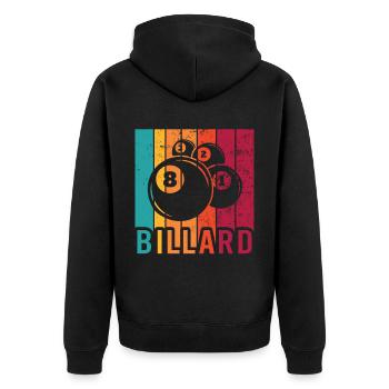 Billard, Billard de billard, Club de snooker, Club de billard - Veste à capuche bio Premium Unisexe - noir - Dos - Nico (187cm)