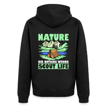 Boy Scouts Nature - Veste à capuche bio Premium Unisexe - noir - Dos - Nico (187cm)
