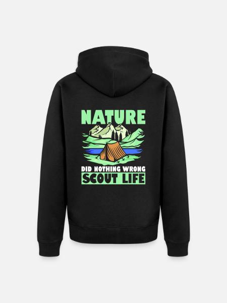 Boy Scouts Nature - Unisex Premium Organic Zip Hoodie - black