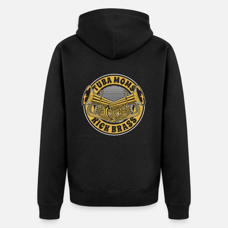 Fanfaron train fanfare mère - Veste à capuche bio Premium Unisexe - noir