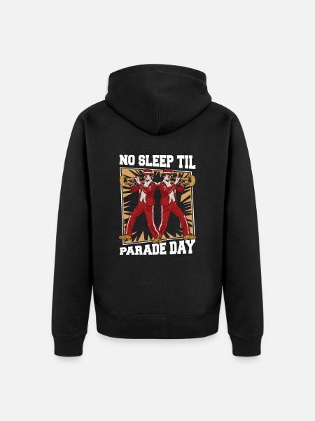 marching band, trombone, parade - Unisex Premium Organic Zip Hoodie - black