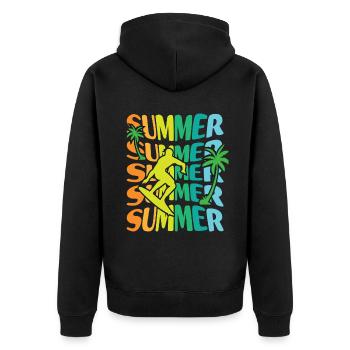 Surf - Veste à capuche bio Premium Unisexe - noir - Dos - Nico (187cm)
