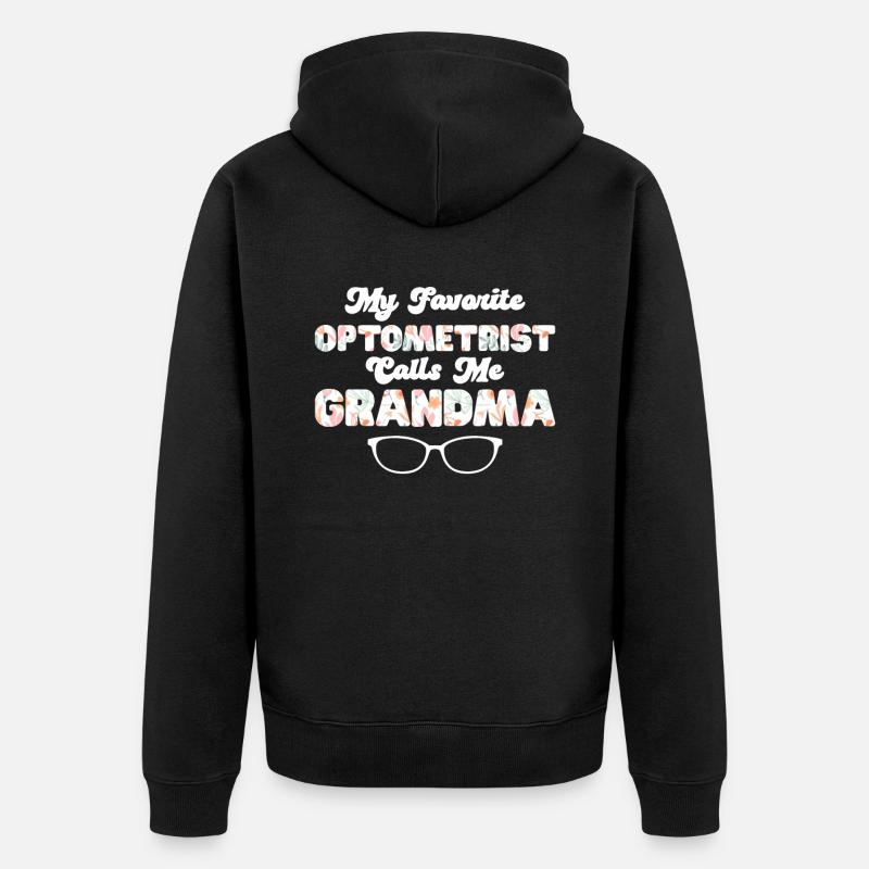 Optiker Geschenk Optometrie - Unisex Premium Bio Zip Hoodie - Schwarz