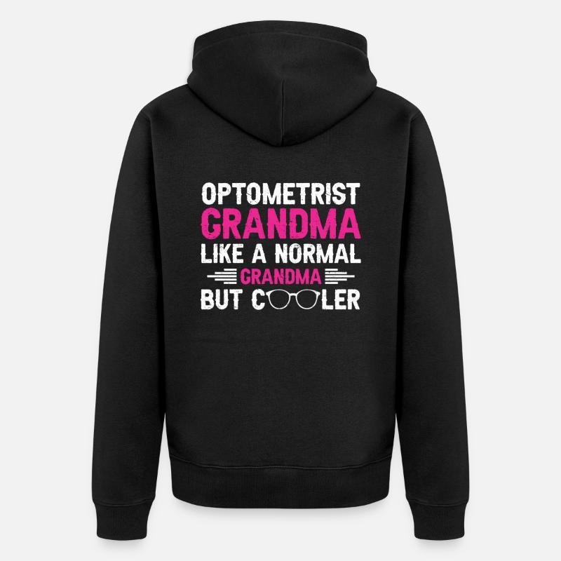 Optiker Geschenk Optometrie - Unisex Premium Bio Zip Hoodie - Schwarz