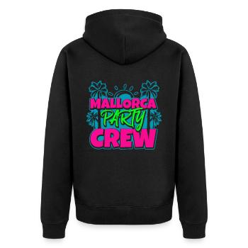 Malle Party Crew - Unisex Premium Organic Zip Hoodie - black - Back - Nico (187cm)