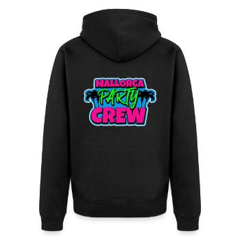 Malle Party Crew - Unisex Premium Organic Zip Hoodie - black - Back - Nico (187cm)