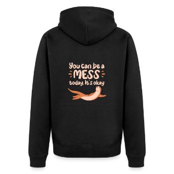 Otter Sea Otter Otter Gift - Unisex Premium Organic Zip Hoodie - black - Back - Nico (187cm)