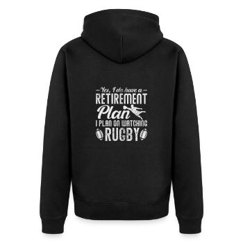 Club de rugby Équipe de rugby Football Sport Cadeau - Veste à capuche bio Premium Unisexe - noir - Dos - Nico (187cm)