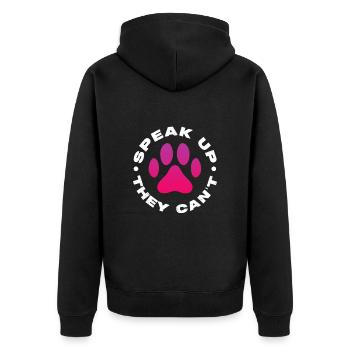 Sauvetage d’animaux - Veste à capuche bio Premium Unisexe - noir - Dos - Nico (187cm)