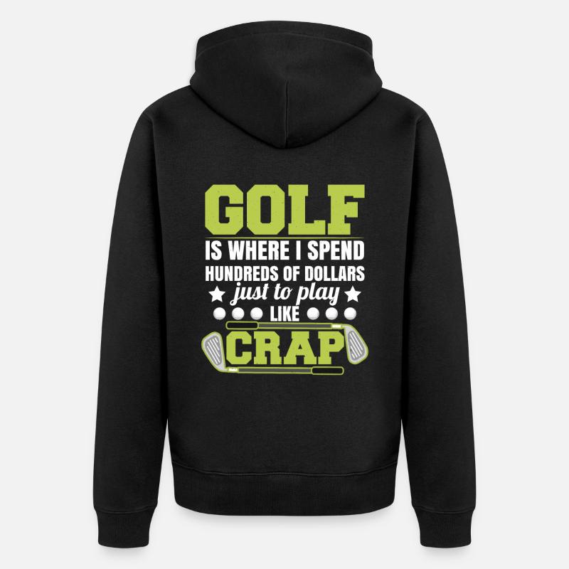 Golf drôle - Veste à capuche bio Premium Unisexe - noir
