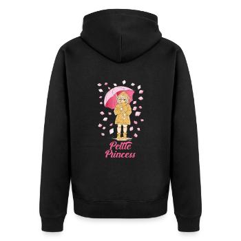 Rosen Niedlich - Unisex Premium Bio Zip Hoodie - Schwarz - Hinten - Nico (187cm)