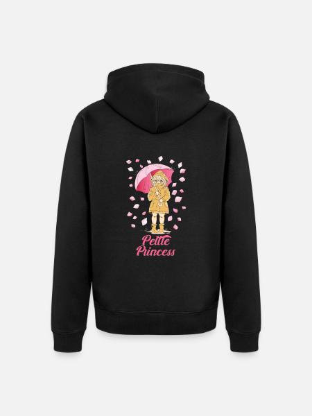 Roses Cute - Unisex Premium Organic Zip Hoodie - black