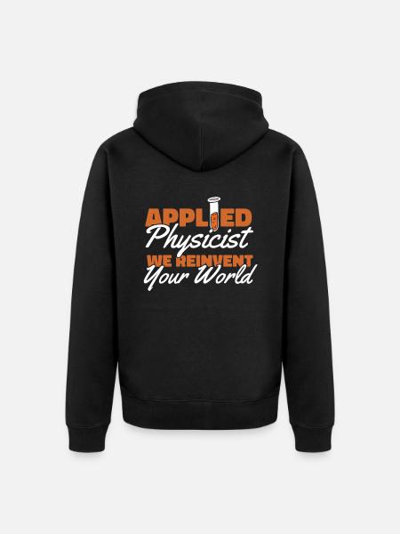 Physics Physique Cool Applied Physics - Unisex Premium Organic Zip Hoodie - black