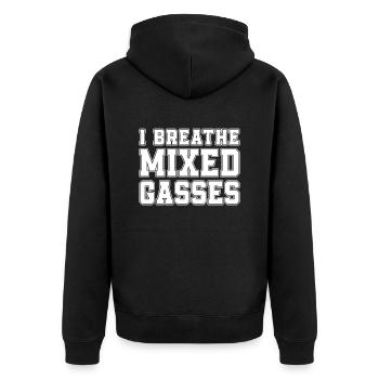 Diving Diver Funny Commercial Diving - Unisex Premium Organic Zip Hoodie - black - Back - Nico (187cm)