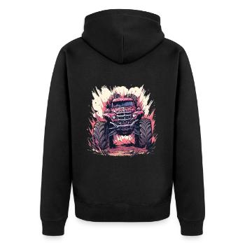 Monster truck - Veste à capuche bio Premium Unisexe - noir - Dos - Nico (187cm)