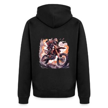 Motocross Dirt Bike Motocross Motocross Moto - Veste à capuche bio Premium Unisexe - noir - Dos - Nico (187cm)
