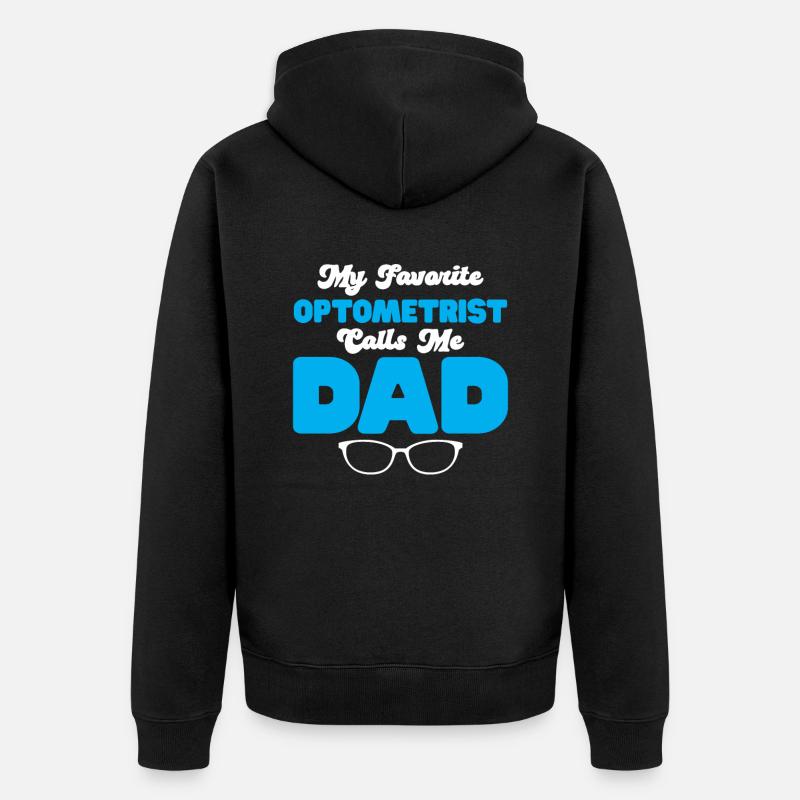 Optiker Geschenk Optometrie - Unisex Premium Bio Zip Hoodie - Schwarz