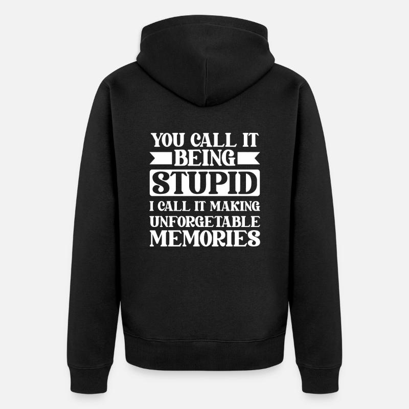 Humour noir drôle - Veste à capuche bio Premium Unisexe - noir