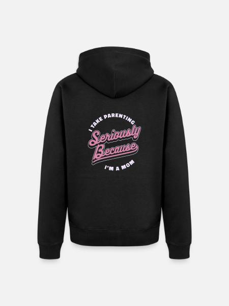 Black humor Sarcastic - Unisex Premium Organic Zip Hoodie - black