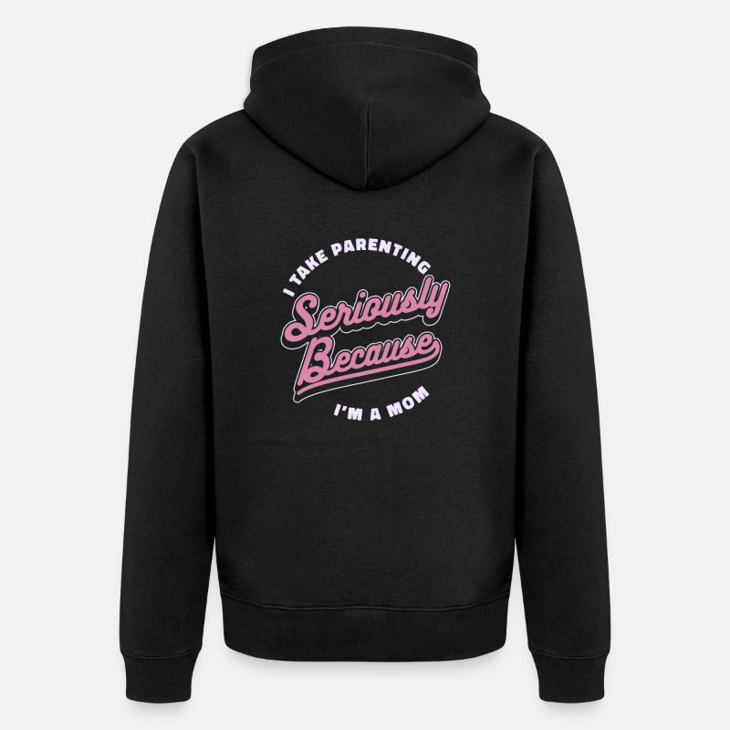 Schwarzer Humor Sarkastisch - Unisex Premium Bio Zip Hoodie - Schwarz