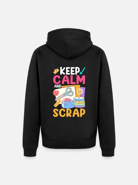 Scrapbooking Scrapbooker - Unisex Premium Organic Zip Hoodie - black