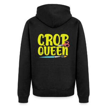 Scrapbooking Scrapbooker - Unisex Premium Bio Zip Hoodie - Schwarz - Hinten - Nico (187cm)