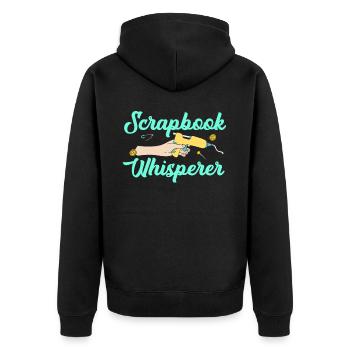 Scrapbooking Scrapbooker - Unisex Premium Bio Zip Hoodie - Schwarz - Hinten - Nico (187cm)