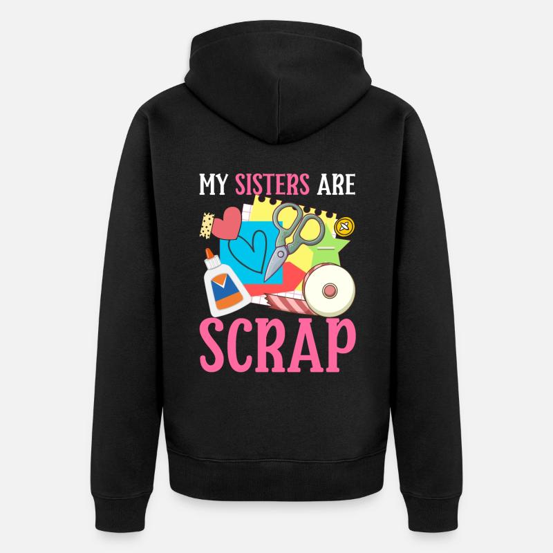 Scrapbooking Scrapbooker - Veste à capuche bio Premium Unisexe - noir