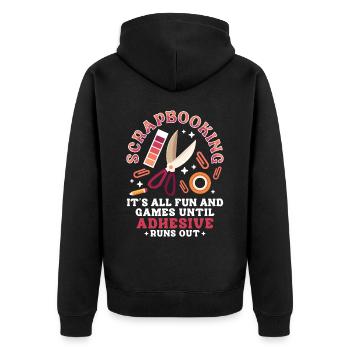 Scrapbooking Scrapbooker - Unisex Premium Organic Zip Hoodie - black - Back - Nico (187cm)