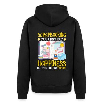 Scrapbooker - Unisex Premium Bio Zip Hoodie - Schwarz - Hinten - Nico (187cm)