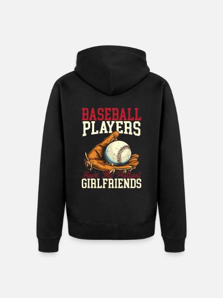 Baseball-Freundin Sportliebhaber Baseball-Fan - Unisex Premium Bio Zip Hoodie - Schwarz