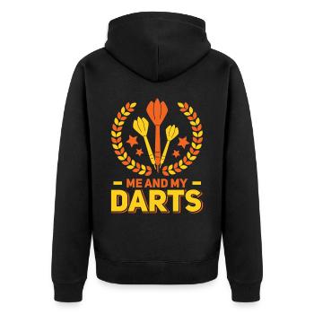 Club de sport de fléchettes, jeu de fléchettes, fléchettes de sport Pfeil - Veste à capuche bio Premium Unisexe - noir - Dos - Nico (187cm)