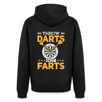 Club de sport de fléchettes, jeu de fléchettes, fléchettes de sport Pfeil - Veste à capuche bio Premium Unisexe - noir - Dos - Nico (187cm)