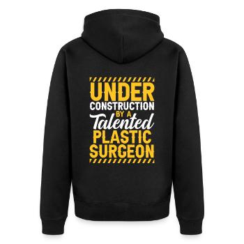 Talented Plastic Surgeon Surgical - Unisex Premium Organic Zip Hoodie - black - Back - Nico (187cm)