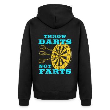 Club de sport de fléchettes, jeu de fléchettes, fléchettes de sport Pfeil - Veste à capuche bio Premium Unisexe - noir - Dos - Nico (187cm)