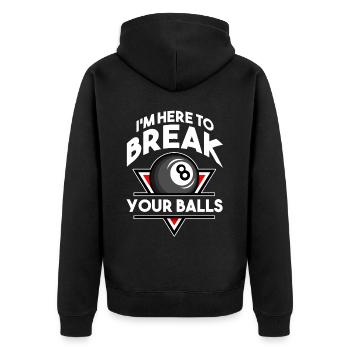 Billard, Billard de billard, Club de snooker, Club de billard - Veste à capuche bio Premium Unisexe - noir - Dos - Nico (187cm)