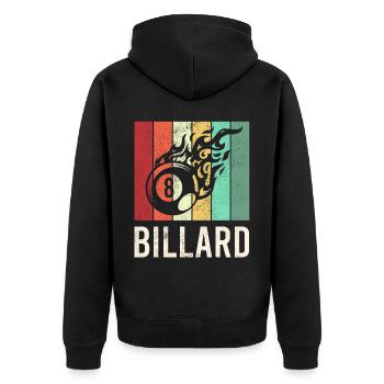 Billard, Billard de billard, Club de snooker, Club de billard - Veste à capuche bio Premium Unisexe - noir - Dos - Nico (187cm)