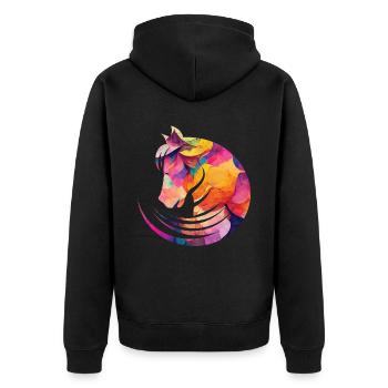 Les chevaux adorent cavalier - Veste à capuche bio Premium Unisexe - noir - Dos - Nico (187cm)
