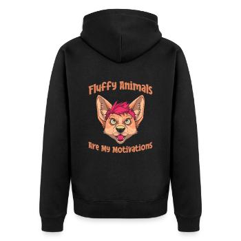 Furry Fandom Fursuits Cool - Veste à capuche bio Premium Unisexe - noir - Dos - Nico (187cm)