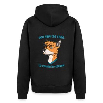 Furry Fandom Fursuits Costume - Veste à capuche bio Premium Unisexe - noir - Dos - Nico (187cm)