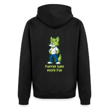 Furry Fandom Fursuits Drôle - Veste à capuche bio Premium Unisexe - noir - Dos - Nico (187cm)