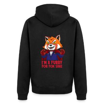 Furry Fandom Fursuits Drôle - Veste à capuche bio Premium Unisexe - noir - Dos - Nico (187cm)