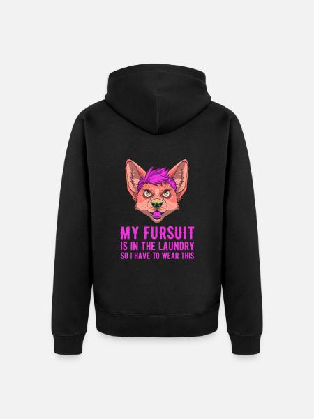 Furry Fandom Fursuits Costume - Unisex Premium Organic Zip Hoodie - black