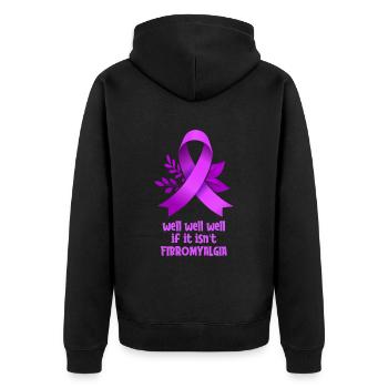 Fibromyalgie Rhumatisme mignon - Veste à capuche bio Premium Unisexe - noir - Dos - Nico (187cm)