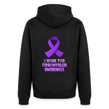 Fibromyalgie Rhumatisme Cool - Veste à capuche bio Premium Unisexe - noir - Dos - Nico (187cm)