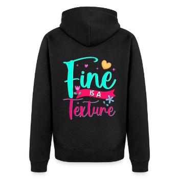 Scrapbooking Scrapbooker - Unisex Premium Bio Zip Hoodie - Schwarz - Hinten - Nico (187cm)