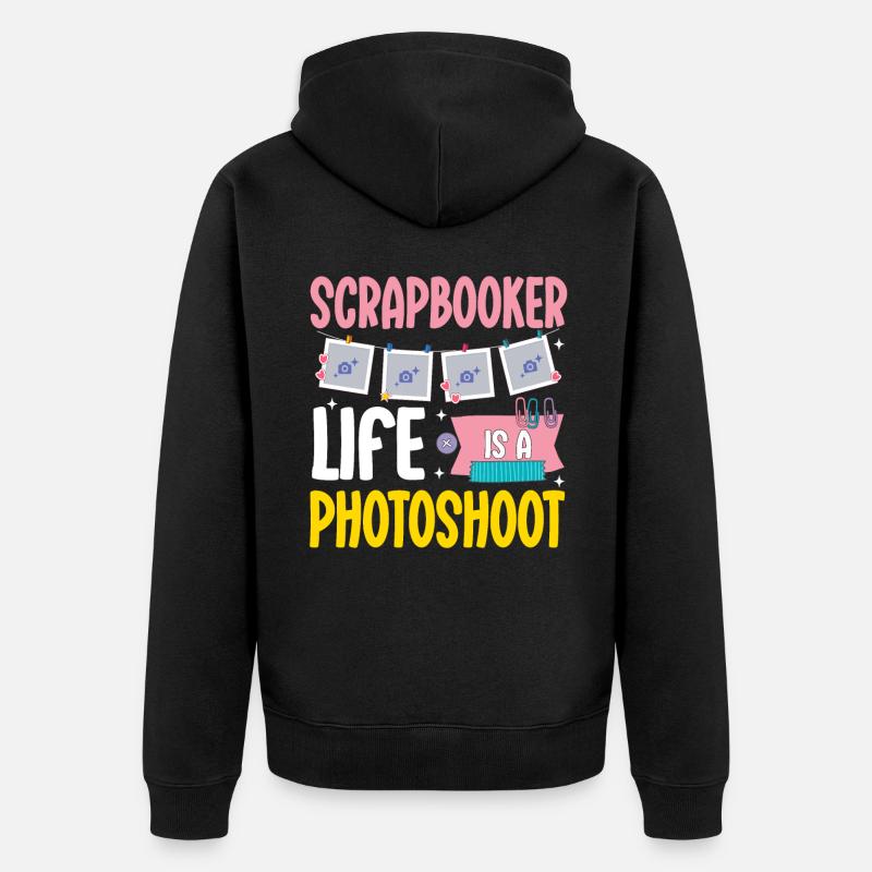 Scrapbooking - Veste à capuche bio Premium Unisexe - noir