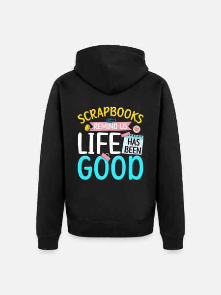 Scrapbooking Scrapbooker - Unisex Premium Organic Zip Hoodie - black